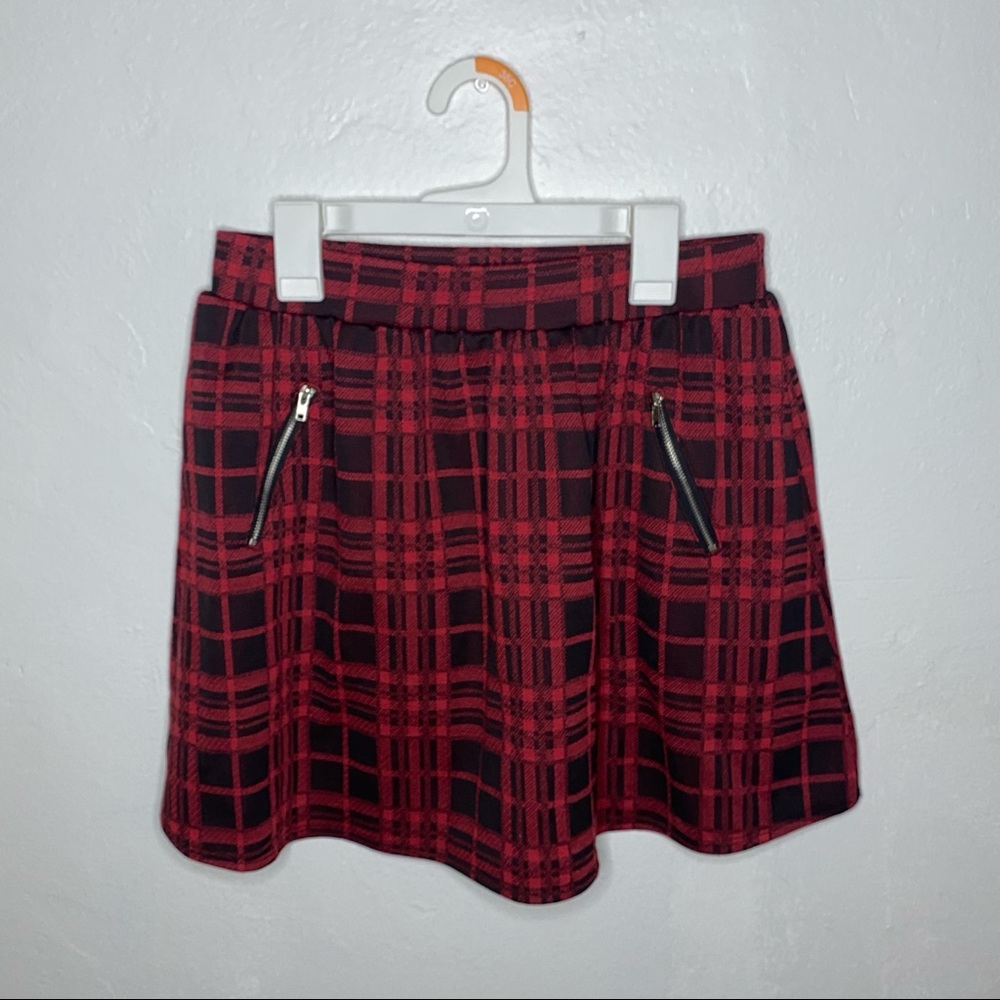 Red Plaid Skirt